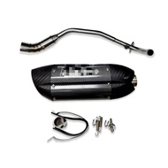 คอท่อ Kawasaki KSR วัสดุแสตนเลสเกรด304 + ปลายท่อ SG ยาว 17 นิ้ว ตัวอ้วน ฟรีแคทลดเสียง