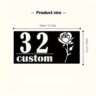 【Custom】1 pc Custom - made Metal Address Plate with Name & Number - An Elegant and Durable Wall Deco