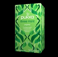 Pukka Organic Three Mint Bags Caffeine Free Pack20 1.6g. พุคคา ชามิ้นท์ออแกนิก