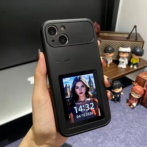Dynamic phone case for iPhone 17 Pro Max, colorful screen, multi-functional AI protective case, disp