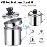 YGS A306 - OIL POT STAINLESS STEEL FILTER FOR LEFTOVER COOKING OIL, WASTE COOKING OIL CONTAINER