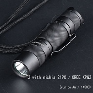 Convoy T2 Flashlight with 219c / xpg2 / LH351D, 519A, AA / 14500 led EDC Flashlight Camping Hiking L