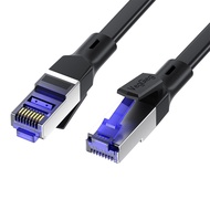 VegGieg Cat7 Seven Types Dual Shielded Flat Network Cable 10Gbps Mega High-Speed Pure Copper Wire Co
