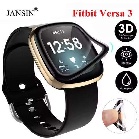 Soft Hydrogel Protective Film For Fitbit Versa 3 Screen Protector Curved Edge Coverage TPU Protectiv