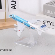 ZYYUEQIN4 1 bộ phim hoạt hình màu xanh Rùa Biển Airbus 380 A380 AIRWAYS hợp kim kim loại diecast máy
