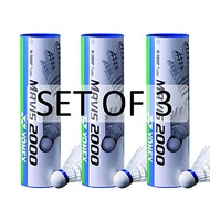 YONEX Mavis 2000 Nylon Badminton Shuttlecock (White 3 Tubes)