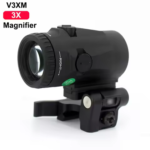 Tactical Optics V3XM 3x22mm 3X Magnifier With Red Dot Sight Scopes Mounts at QD Absolute Co-witness 