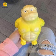 CREAMCANVAS​ Squeeze Vent Gorilla, Orangutan Yellow Squeezing Monkey Toys, Creative Stretch Funny Cr