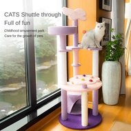 kdgoeuc Large Cat Climbing Tree Tower, Interactive Toy, Activity Center, Cat Scratching Post, Pink Pet ProductsScratchers Pads &amp; Posts