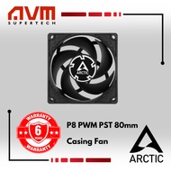 AVM ARCTIC P8 PWM PST 80mm PC Casing Fan - Black