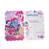 Little pony birthday invitation card pony invitation card/