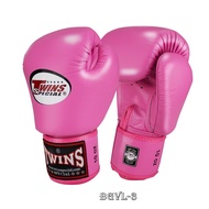 Twins special Magic Tape Boxing Gloves Pink 8 10 12 14 16 Oz.genuine Leather BGVL-3 ฺ sparring
