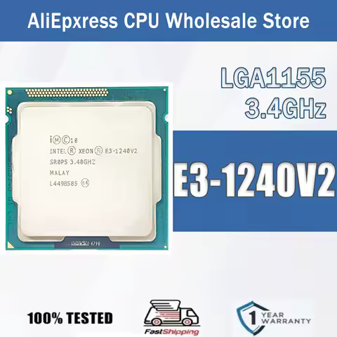 Intel Xeon E3-1240V2 3.4GHz Quad-Core 8M 69W E3 1240 V2 Computer CPU Processor Server E3 1240V2 Pack