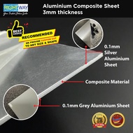 3mm THICKNESS ALUMINIUM COMPOSITE SHEET | 0.1mm THICKNESS ALUMINUM SURFACE (SIZE - 25 cm x 88 cm)