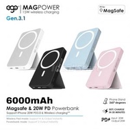 MAGPOWER 3.1代 15W 6000mAh 磁吸無線行動電源 ｜移動電源 ｜流動充電池 ｜外置電｜尿袋 (兼容 MagSafe)