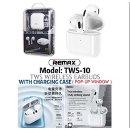 REMAX (Model: TWS-10) TWS Wireless Earbuds (With Charging Case)