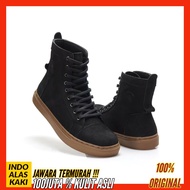 Latest Original Imported Casual Sneakers Leather Men's Boots | GREATA KHAFRA BLACK GUM
