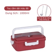 Hộp cơm văn phòng 3 ngăn cao cấp kèm đũa thìa 1000ml - Aeneas Shop