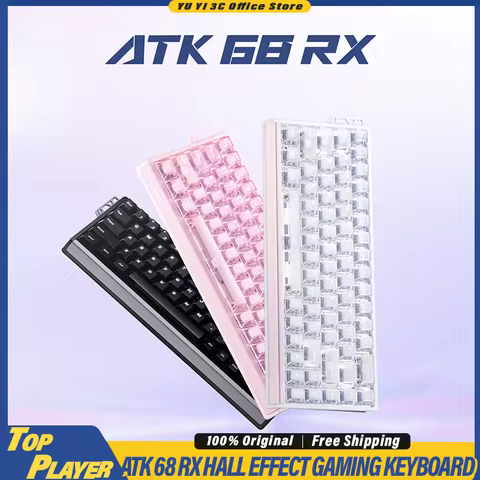 ATK68 RX Gaming Keyboard Hall Effect Switch 0.001mm RT Accuracy 8kHz Polling Rate 256K Scan Rate Cus