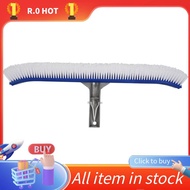 18 Inch Outdoor Pool Wall Brush Swimming Pool Cleaning Tool Aluminum Handle for Pond Spa Hot Spring 