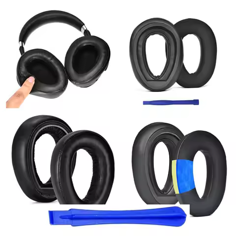 Replacement Cooling Gel/Leather Sponge EarPads With Buckle for Sennheiser PXC550 PXC480 MB660 PXC550