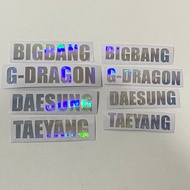 [kstuffind] BIGBANG MEMBER NAME HOLOGRAM STICKER G-DRAGON DAESUNG TAEYANG HOLOGRAM STICKER