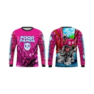 Full Sublimation Food Panda Rider Longsleeves T-Shirt 3D Cycling Jersey Sportswear Long Sleeve Tee