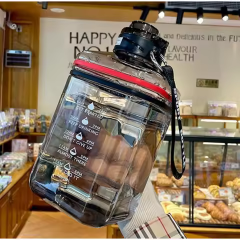 2 Liter Water Bottle Large Capacity not contain BPA Fitness Sports Water Cup Ton Ton Bucket Cup Port