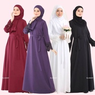 Fateema Abaya Jubah Maxi Dress Tunang Nikah Putih Murah Jubah Haji Umrah Plussize Maxi Dresses Abaya Lace Abaya Robe