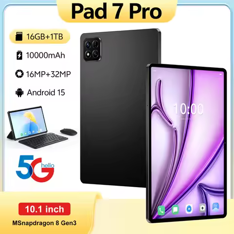 New Pad 7 Pro 10000mAh 10.1" 22GB+2TB 5G Dual SIM Tablet Android Global Version Original Tablet PC U