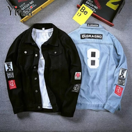 Denim Jean Jacket for Men Teen Jackets Clothing Increase Loose Denim Jacket Men