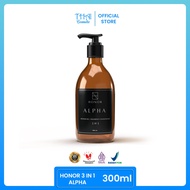 HONOR ALPHA 3-in-1 Body Wash - Shower Gel, Shampoo and Conditioner 300ml (3-in-1 Bath Soap)
