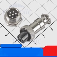 [2 Pieces]- GX12-6P 6-Pin Straight Male-Female Round Connector Set 3A 125V IC2 Components