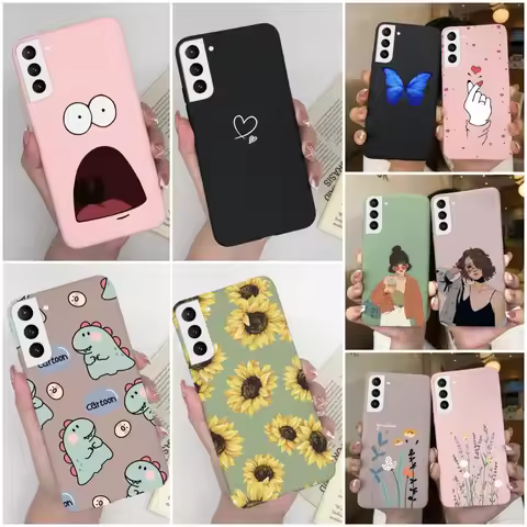 For Samsung S22 Ultra Plus 5G Case Cute Painted Silicone Soft TPU Phone Cover For Samsung Galaxy S22