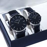 FREE BOX JAM TANGAN COUPLE SLOBE ORIGINAL KULIT TANGGAL AKTIF FREE BATRE CADANGAN BISA COD JAM PRIA 