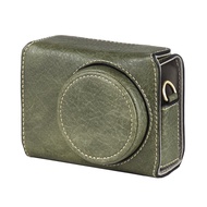 Portable Camera Case Synthetic Leather Camera Carry Bag with Shoulder Strap Replacement for Ricoh GR