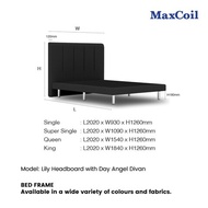 MAXCOIL Lily Headboard + Day Angel Divan Bed Frame