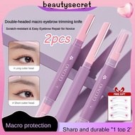 24h Shipping 【free gift】GECOMO Double Head Eyebrow trimmer Portable Novice Safety Anti-scratch Lip H