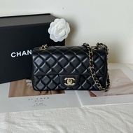 CHANEL 經典口蓋包Mini CF20 - 黑金