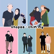 Faceless Digital Illustration Art