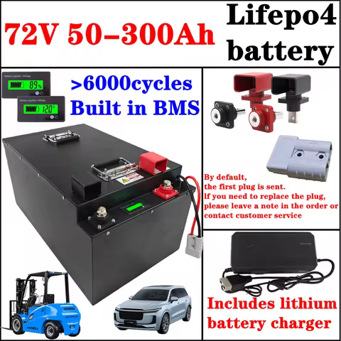 72V Lithium Battery 50Ah 70Ah 90Ah 100Ah 150Ah 180Ah 200Ah 300Ah Lifepo4 for 3KW 7KW 10KW 14KW Sight