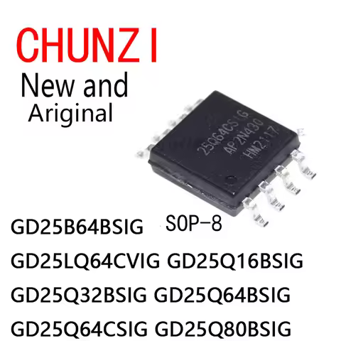 5PCS New and Original IC SOP-8 GD25B64BSIG GD25LQ64CVIG GD25Q16BSIG GD25Q32BSIG GD25Q64BSIG GD25Q64C