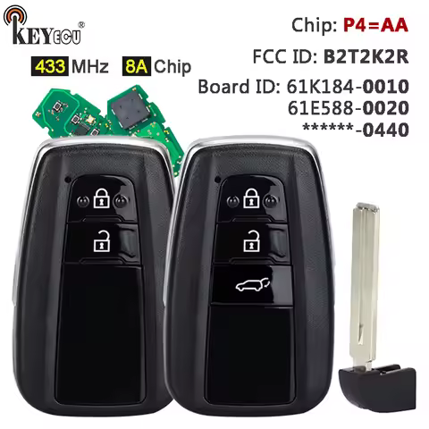 KEYECU Board ID: 0010 0020 / 0440 for Toyota RAV4 Avalon Highlander 2019-2023 FCC ID: B2T2K2R Smart 