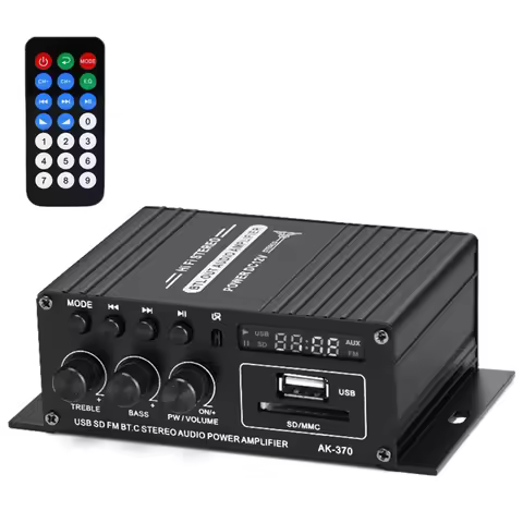 AK-370 Auto Music Subwoofer Speaker 20W+20W Audio Amplifier Board DC 12V Digital Audio Amplifiers Mi