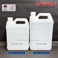4 Liter & 5 Liter Industrial Bottle + Insert - HDPE Plastic Bottle / Chemical Bottle / Jerry Can
