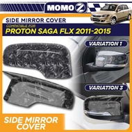 Car Proton Saga FLX 2011 - 2015 Side Mirror Cover M Style Carbon Black Chrome Rearview Mirror Cap Ce
