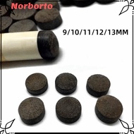 NORBORTO Billiard Cue Tips, 9/10/11/12/13mm Wear Resistant Pool Cue Tips,  Anti-slip Cowhide High El
