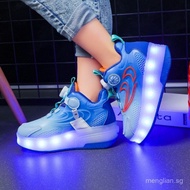 New Runaway Shoes Boys With Light Double Wheel Girls Double Wheel Hidden Automatic Sole With Wheels 