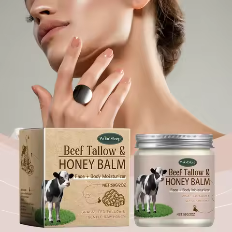 Woodsleep Beef Tallow Honey Balm Soft Smooth Skin Barrier Repair Nourishment Natural Organic Tallow