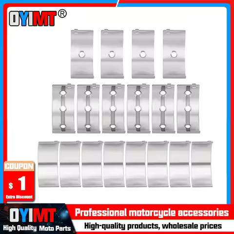 18pcs Motorcycle Connecting Rod Main Crankshaft Bearing Kit For KAWASAKI ZR750 Z750S Z750R ZR750LA A